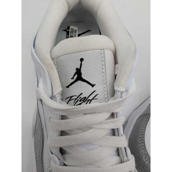 Nike Air Jordan 4 RM White Silver Glitter HQ3441-111 Women's Size 6.5 NWOB - Picture 2 of 9